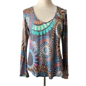 Salaam Vintage Multicolored Patterned Fall Sweater
